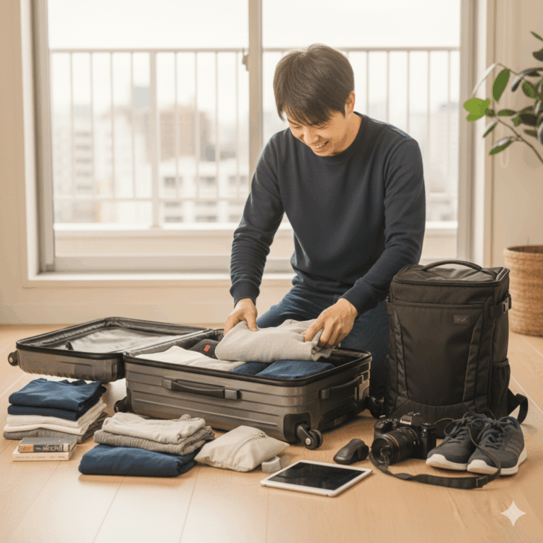 男性の旅パッキング術｜荷物を減らすコツとおすすめ持ち物リスト