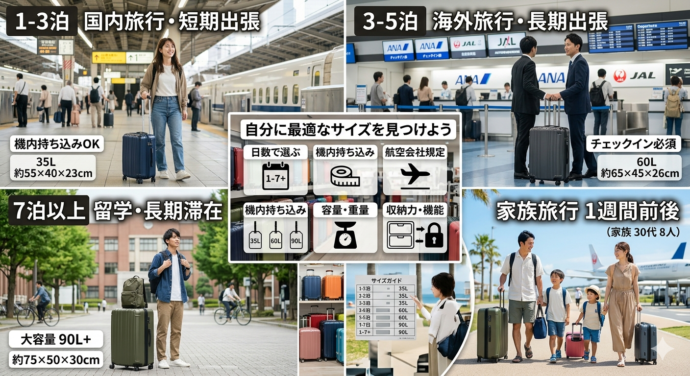 スーツケースサイズの正しい選び方｜目的別・最新規定対応ガイド